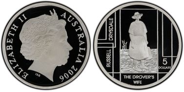 2006 $5 Russell Drysdale The Drover's Wife PR68DCAM
