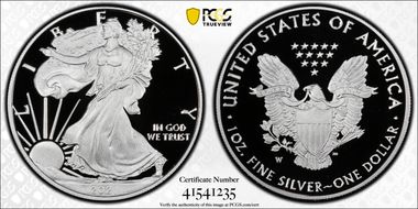 2021-W  $1 Silver Eagle - Type 1 First Strike PR70DCAM
