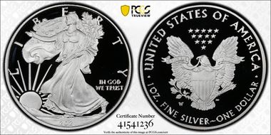 2021-W  $1 Silver Eagle - Type 1 First Strike PR70DCAM