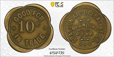 No Date Tk 10C TC-173750 Brass Grayson Co-Operative Co. AU50