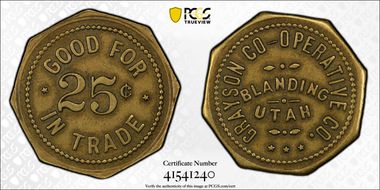 No Date Tk 25C TC-8756 Brass Grayson Co-Operative Co. AU50