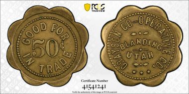 No Date Tk 50C TC-173751 Brass Grayson Co-Operative Co. XF45