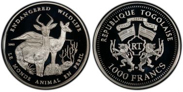 2003 1000 Fr Antelope-Endangered Species PR69DCAM