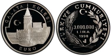 1998 3M Lira Galata Kulesi PR69DCAM