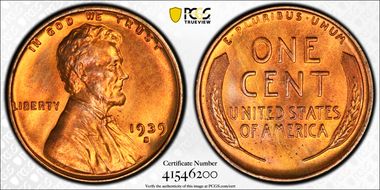 1939-S 1C MS67RD