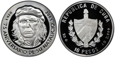 2003 10 Peso Che Guevara PR69DCAM