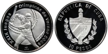 2006 10 Peso XXIX Olympics PR69DCAM