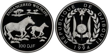 1994 100 Fr Grey Zebras PR69DCAM