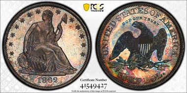 1862 50C J-295 PR65