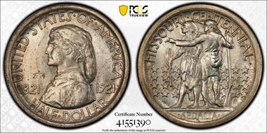 1921 50C Missouri, 2*4 MS64