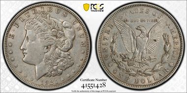 1921 $1 Morgan AU50