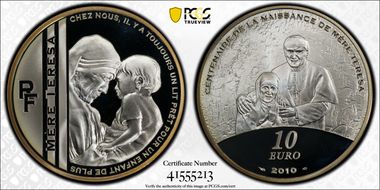 2010 € 10 Mother Teresa PR69DCAM