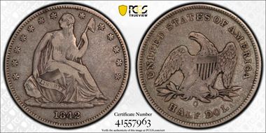 1842-O 50C Small Date, Rev. of 1839 VF20