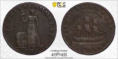 1794 Cent Talbot, Allum & Lee New York VF35BN
