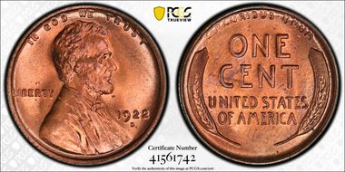 1922-D 1C MS66RD