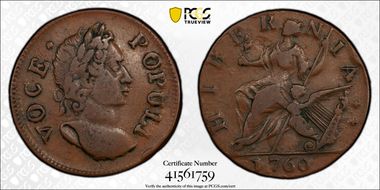 1760 1/2 P Voce Populi, No P XF40BN