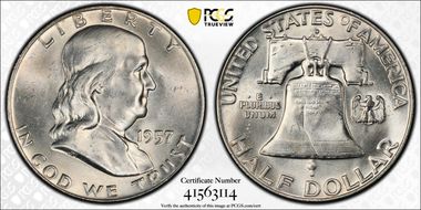 1957-D 50C MS64FBL