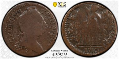 1783 Tkn 1/2P Georgivs Triumpho F12BN