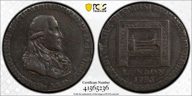 1795 1/2P Washington - Grate Large Buttons, RE XF40BN