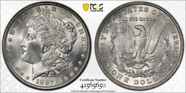 1887 $1 MS66