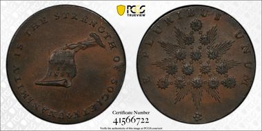 1790s Tkn 1/2P Kentucky, Lancaster Edge AU55BN