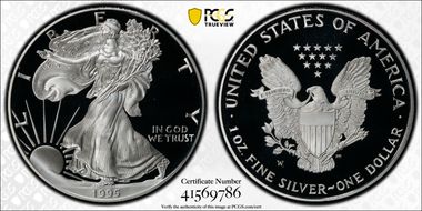 1995-W $1 Silver Eagle PR69DCAM