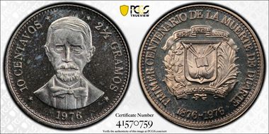 1976 10C Duarte Centennial PR66CAM