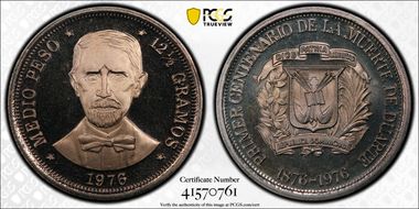 1976 1/2 P Duarte Centennial PR67DCAM