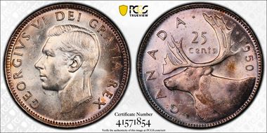 1950 25C MS63