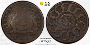 1787 Fugio 1C United States, 1 Over Horiz. 1 G6BN