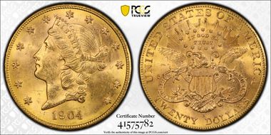 1904-S $20 MS64+