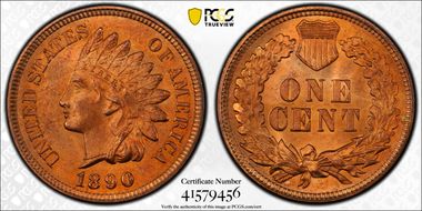 1890 1C MS65+ RD