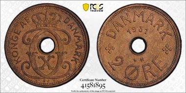 1931-N GJ 2 Øre MS63BN