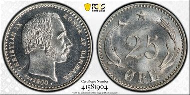 1900-VBP 25 Øre 1900/800 KM-796.2 MS64