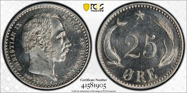 1904 VBP 25 Øre MS64