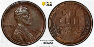 1909-S VDB 1C AU53BN