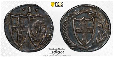(1649-60) 1D S-3222 Commonwealth AU50