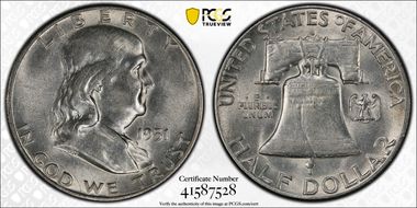 1951-S 50C AU58