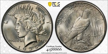 1935 $1 MS66+ 
