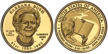 2020-W $10 Barbara Bush PR70DCAM