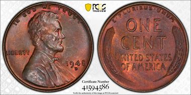 1948-D 1C MS65BN