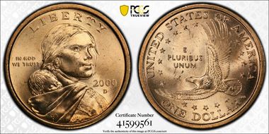 2000-D SAC$1 MS65