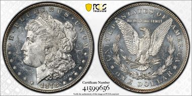 1878 7/8TF $1 Weak MS62PL