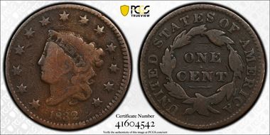 1832 1C Medium Letters N1BN