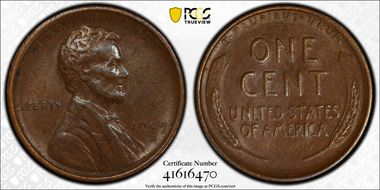 1909-S VDB 1C AU50BN