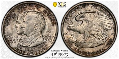 1921 50C Alabama, 2X2 MS64