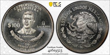 1988-Mo 100 P Oil Industry KM-533  Ag MS64