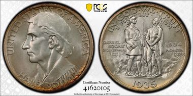 1935/34 50C Boone MS67+