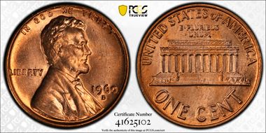 1960-D 1C Small Date MS65RD