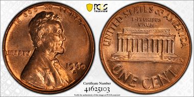 1960-D 1C Small Date MS65RD